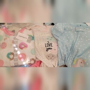 Girls Pajama Bundle - 3 Sleeper PJ'S... 24 month/2T